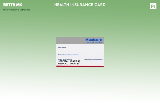 Модерен стил Шаблон за картичка за здравствено осигурување на Филипини